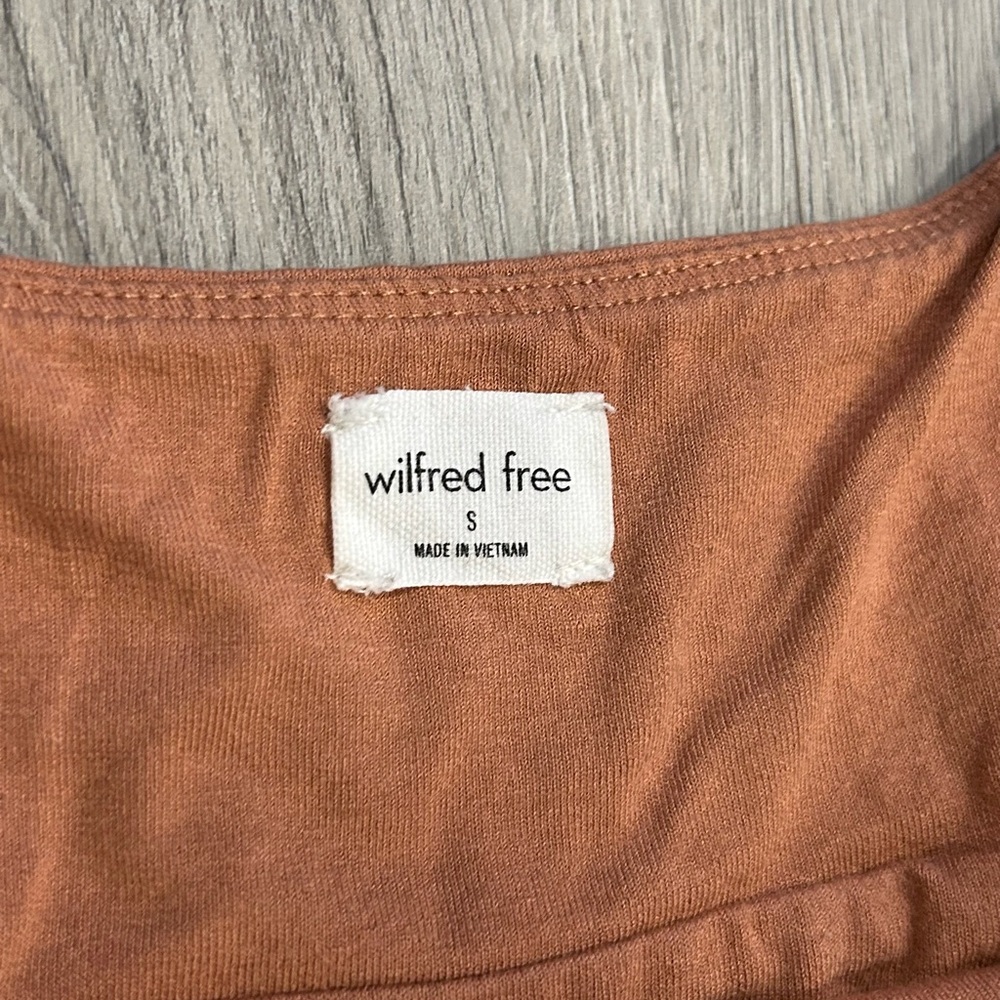 Wilfred Orange Ruched Mini Dress - Picture 4 of 4